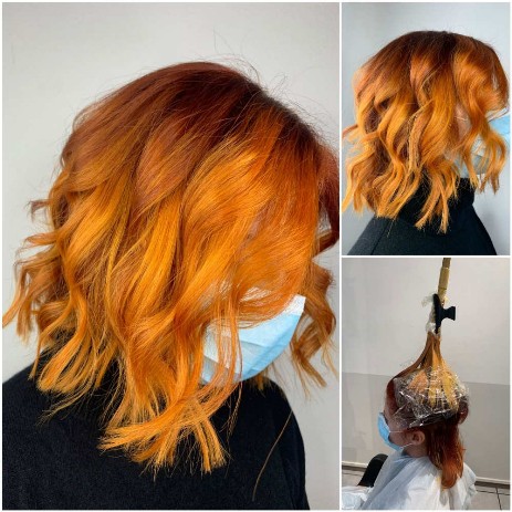 Capelli arancio parrucchieri seregno